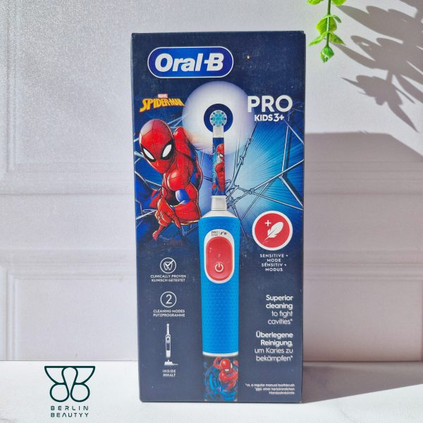 مسواک برقی کودک اورال بی مدل Pro Kids طرح اسپایدرمن (Oral-B)